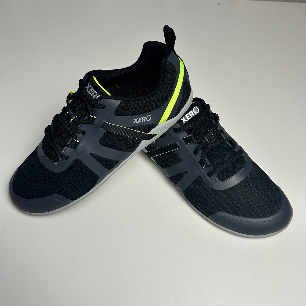 Xero Shoes Mens Prio Perform Barefoot Running Sneakers Black Lime Green Size 11